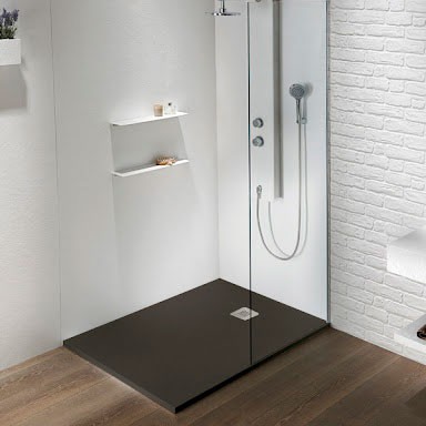 Modern Black Marble & Resin Stone Gelcoat Effect Luxury Gelcoat 3cm Shower Tray Manufacturer in Turkiye
